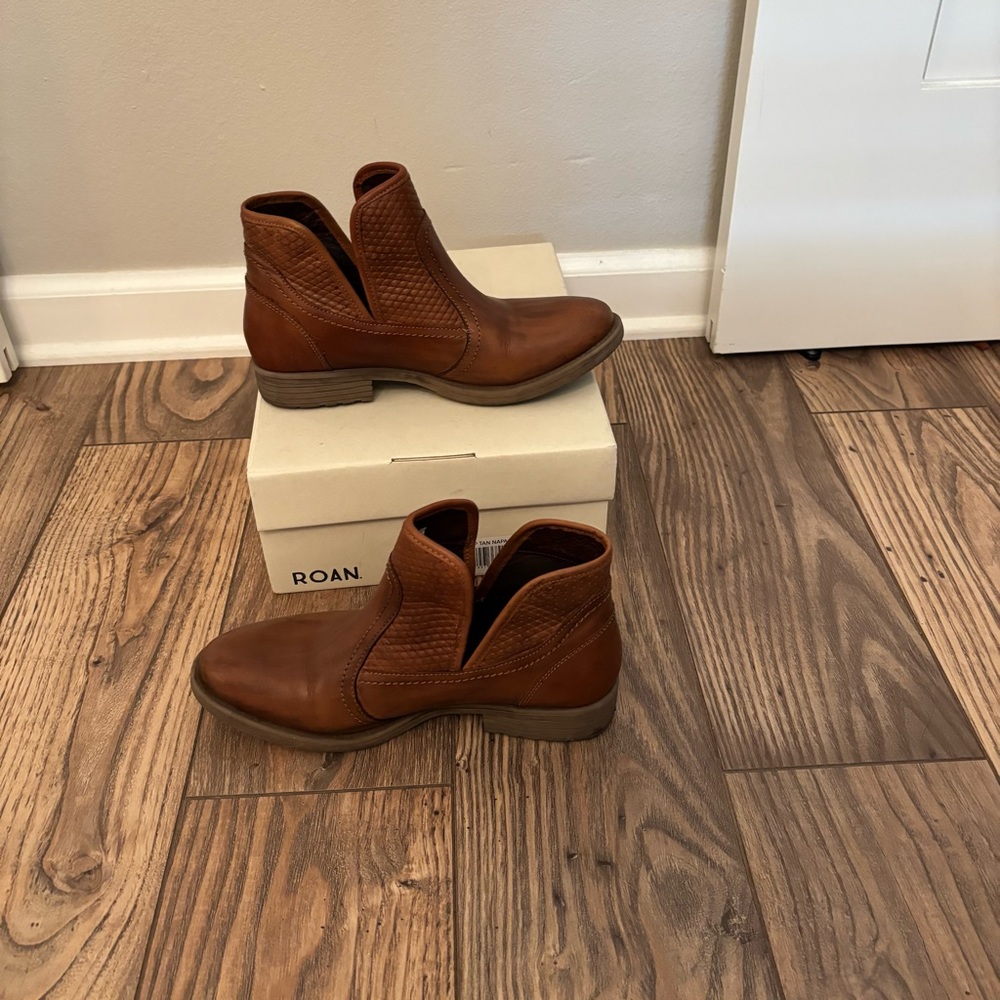 Roan BED|STU Tan Leather Ankle Booties - Picture 8 of 8